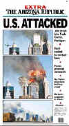 Click on the USA newspaper front page headlines and covers pictures for a larger newspaper cover image from the week of September 11, 2001.