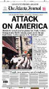 Click on the USA newspaper front page headlines and covers pictures for a larger newspaper cover image from the week of September 11, 2001.