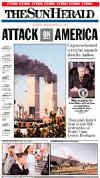 Click on the USA newspaper front page headlines and covers pictures for a larger newspaper cover image from the week of 9-11-2001.