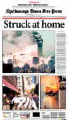 Click on the USA newspaper front page headlines and covers pictures for a larger newspaper cover image from the week of 9-11-2001.