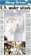 Click on the USA newspaper front page headlines and covers pictures for a larger newspaper cover image from the week of 9-11-2001.