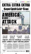 Click on the USA newspaper front page headlines and covers pictures for a larger newspaper cover image from the week of 9-11-2001.