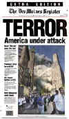 Click on the USA newspaper front page headlines and covers pictures for a larger newspaper cover image from the week of 9-11-2001.