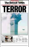 Click on the USA newspaper front page headlines and covers pictures for a larger newspaper cover image from the week of 9-11-2001.