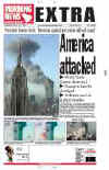 Click on the USA newspaper front page headlines and covers pictures for a larger newspaper cover image from the week of September 11, 2001.