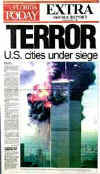 Click on the USA newspaper front page headlines and covers pictures for a larger newspaper cover image from the week of September 11, 2001.