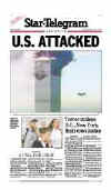 Click on the USA newspaper front page headlines and covers pictures for a larger newspaper cover image from the week of September 11, 2001.