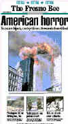 Click on the USA newspaper front page headlines and covers pictures for a larger newspaper cover image from the week of September 11, 2001.