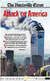 Click on the USA newspaper front page headlines and covers pictures for a larger newspaper cover image from the week of 9-11-2001.