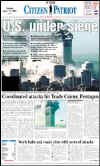 Click on the USA newspaper front page headlines and covers pictures for a larger newspaper cover image from the week of 9-11-2001.