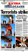 Click on the USA newspaper front page headlines and covers pictures for a larger newspaper cover image from the week of 9-11-2001.