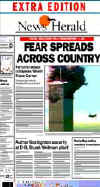 Click on the USA newspaper front page headlines and covers pictures for a larger newspaper cover image from the week of September 11, 2001.