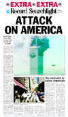 Click on the USA newspaper front page headlines and covers pictures for a larger newspaper cover image from the week of September 11, 2001.