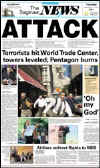 Click on the USA newspaper front page headlines and covers pictures for a larger newspaper cover image from the week of September 11, 2001.