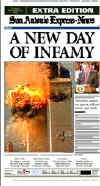 Click on the USA newspaper front page headlines and covers pictures for a larger newspaper cover image from the week of September 11, 2001.