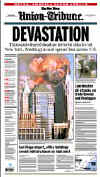 Click on the USA newspaper front page headlines and covers pictures for a larger newspaper cover image from the week of September 11, 2001.