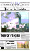 Click on the USA newspaper front page headlines and covers pictures for a larger newspaper cover image from the week of September 11, 2001.