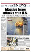 Click on the USA newspaper front page headlines and covers pictures for a larger newspaper cover image from the week of September 11, 2001.