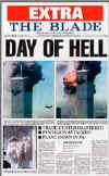 Click on the USA newspaper front page headlines and covers pictures for a larger newspaper cover image from the week of September 11, 2001.