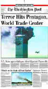 Click on the USA newspaper front page headlines and covers pictures for a larger newspaper cover image from the week of September 11, 2001.