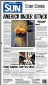 Click on the USA newspaper front page headlines and covers pictures for a larger newspaper cover image from the week of September 11, 2001.