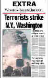 Click on the USA newspaper front page headlines and covers pictures for a larger newspaper cover image from the week of September 11, 2001.