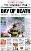 Click on the USA newspaper front page headlines and covers pictures for a larger newspaper cover image from the week of 9-11-2001.