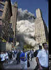 Pictures, photos, or images are  AP or Reuters. Click on the pictures for a larger image. On September 11, 2001 terrorists attack the World Trade Center towers in New York City.