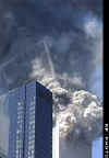 Pictures, photos, or images are  AP or Reuters. Click on the pictures for a larger image. On September 11, 2001 terrorists attack the World Trade Center towers in New York City.