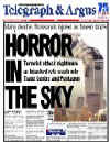 On September 11 and 12, 2001 the world's newspapers print special editions and the world reads about the terrorist attacks on New York City and The Pentagon on 9-11-2001.