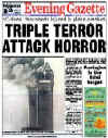 On September 11 and 12, 2001 the world's newspapers print special editions and the world reads about the terrorist attacks on New York City and The Pentagon on 9-11-2001.