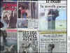 Click on the newspaper front page headlines photo for a larger image. On September 11 and 12, 2001 the world's newspapers print special editions and the world reads about the terrorist attacks on New York City and The Pentagon on 9-11-2001.