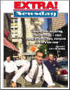 Click on the Newsday newspaper front page headlines photo for a larger image. On September 11, 2001 US Newspapers print same day Extra editions and Americans read about the terrorist attacks on New York City and The Pentagon.