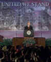 Click on the photos of George W. Bush speaking in Atlanta on November 8th for a larger image.