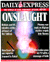 Click on the newspaper headline images of October 7-8, 2001 for a larger image.