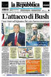 Click on the newspaper headline images of October 7-8, 2001 for a larger image.