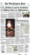 Click on the newspaper headline images of October 7-8, 2001 for a larger image.