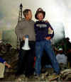 President George W. Bush with FDNY firefighter Bob Beck on September 14 at WTC site.