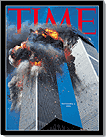 Click on the magazine cover photo for a larger image. In the days following the attacks of September 11, 2001 US magazines rush out special editions and Americans read the details of the terrorist attacks on New York City and The Pentagon on 9-11-2001.