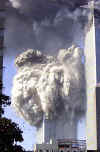 September 11 News mysterious images in the WTC smoke. Click on this photograph for a larger image.