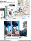 Graphics and images are  The Washington Post. Click on the graphics for a larger image. On September 11, 2001 terrorists attack the World Trade Center towers in New York City.