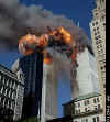 Pictures, photos, or images are  AP or Reuters. Click on the pictures for a larger image. On September 11, 2001 terrorists attack the World Trade Center towers in New York City.