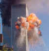 Pictures, photos, or images are  AP or Reuters. Click on the pictures for a larger image. On September 11, 2001 terrorists attack the World Trade Center towers in New York City.