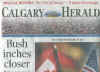 Click on the Calgary Herald newspaper headlines for a larger image.